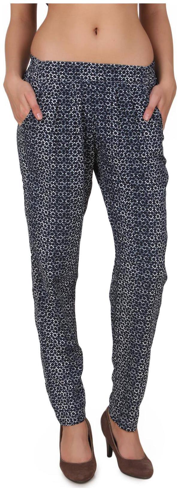 One Femme Women's Argyle Print Tapered Pleated Pants