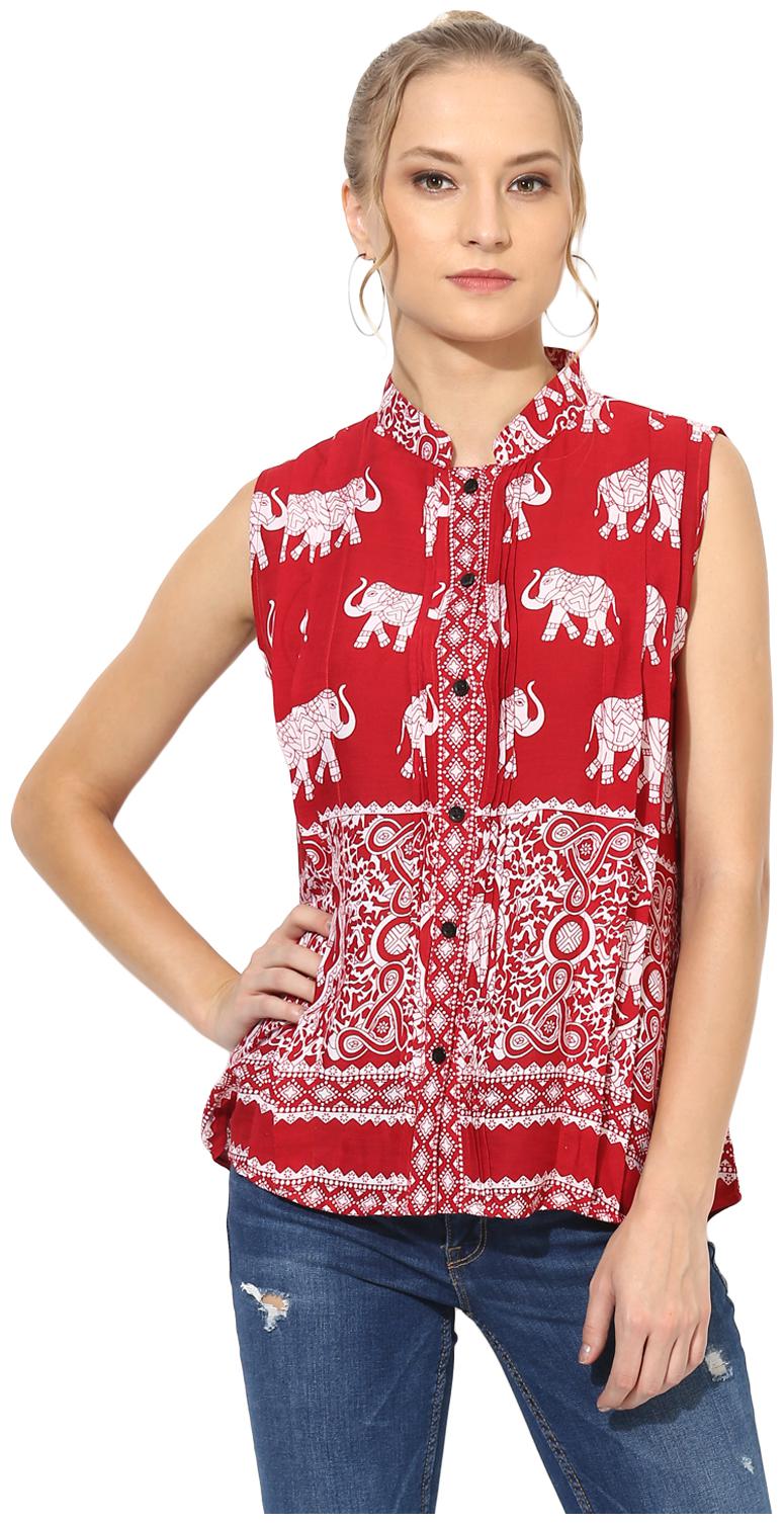 

One Femme Women Printed Regular top - Multi