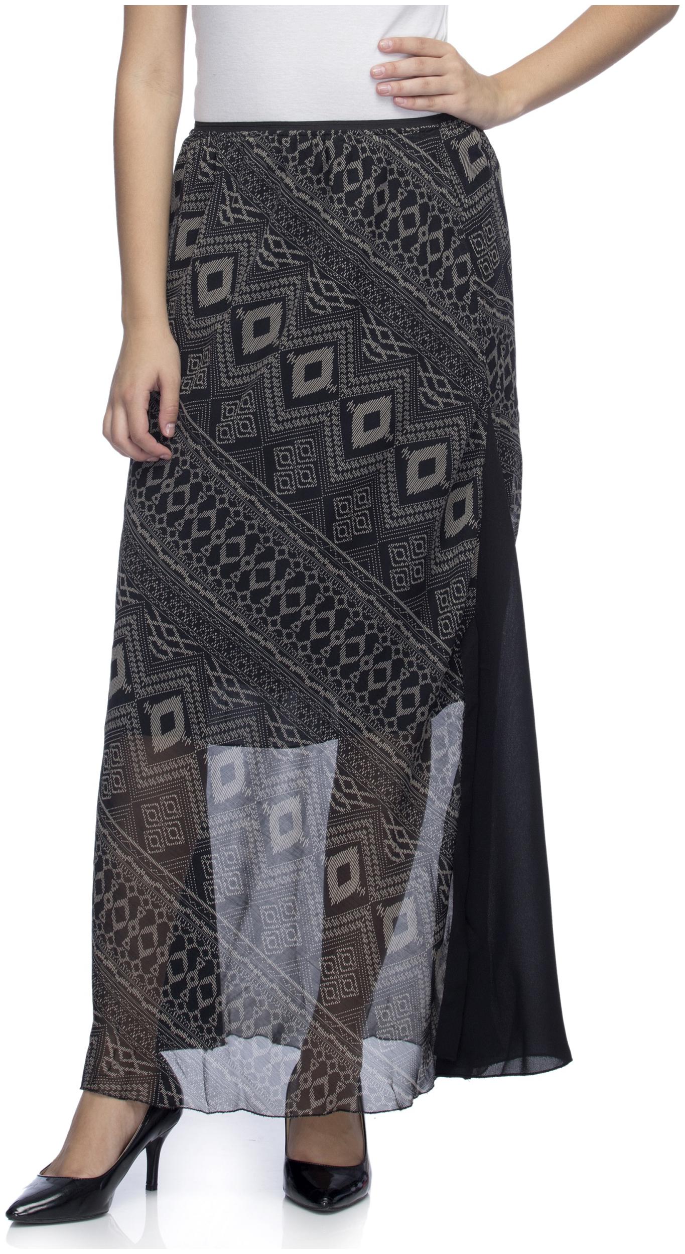 

One Femme Dyed Flared skirt Maxi Skirt - Black
