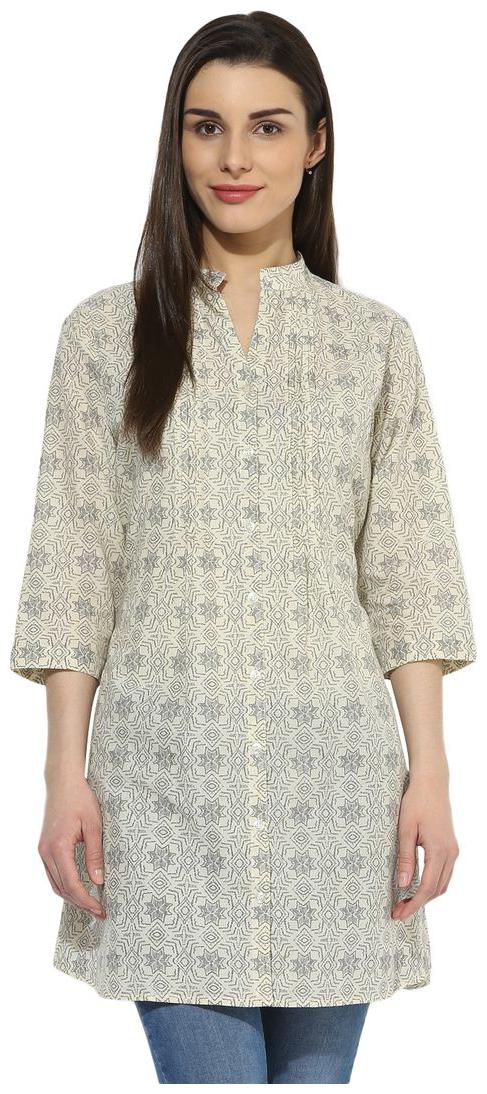 

One Femme Women Printed Regular tunic - Beige