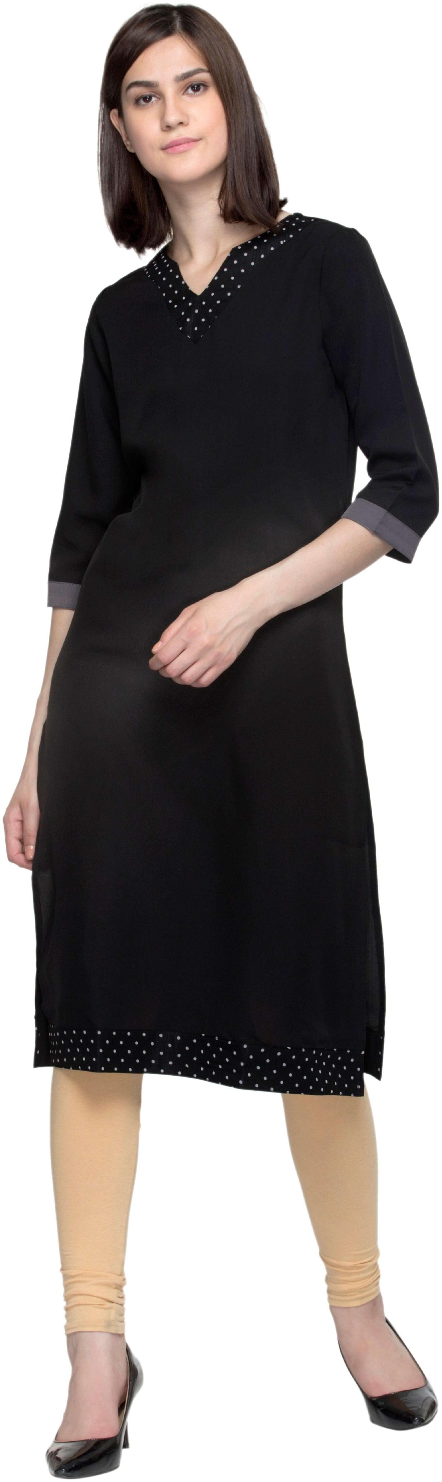 

One Femme Women s Solid Straight Kurti