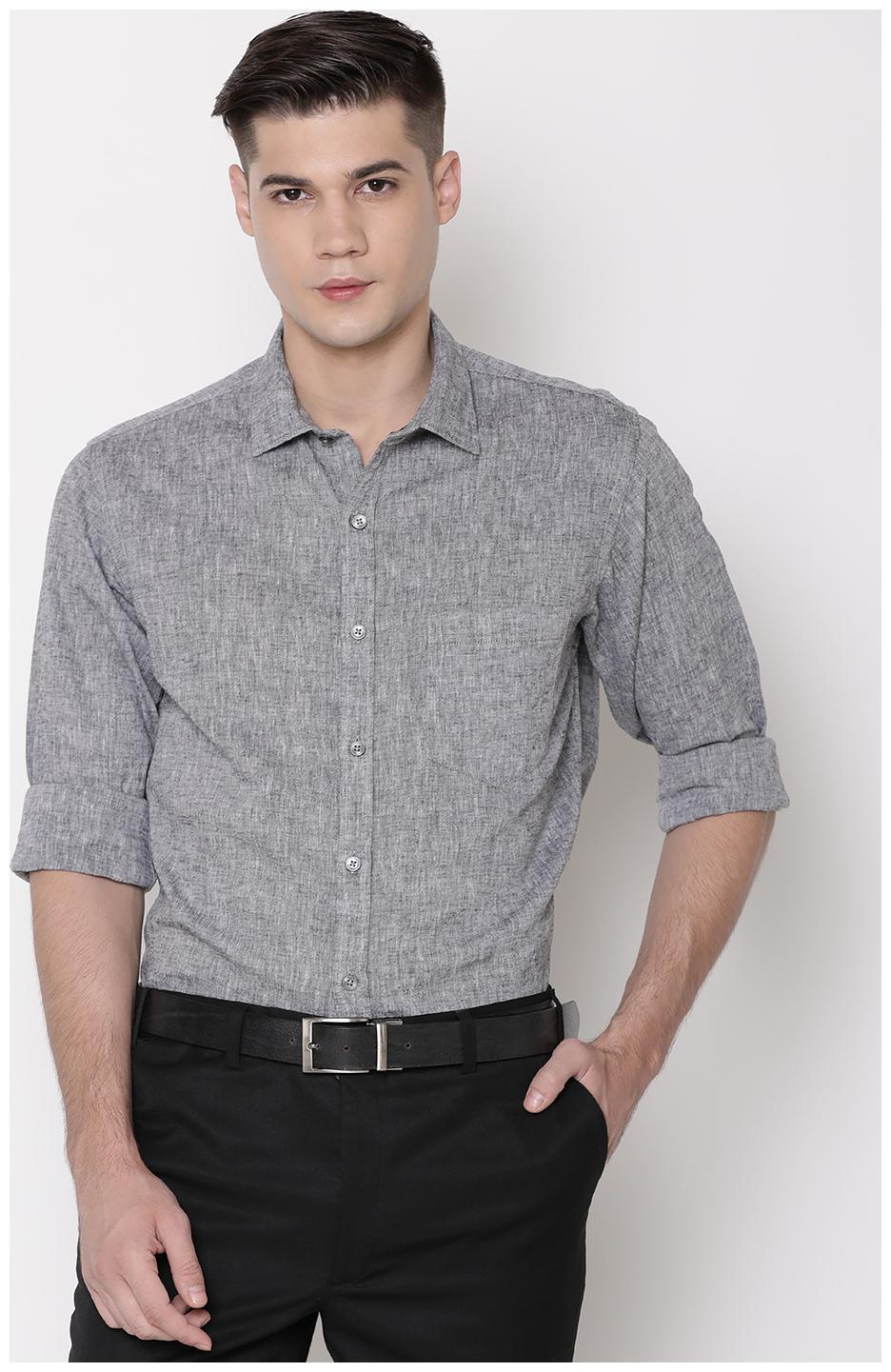 

Linen Club Men Regular fit Formal Shirt - Grey