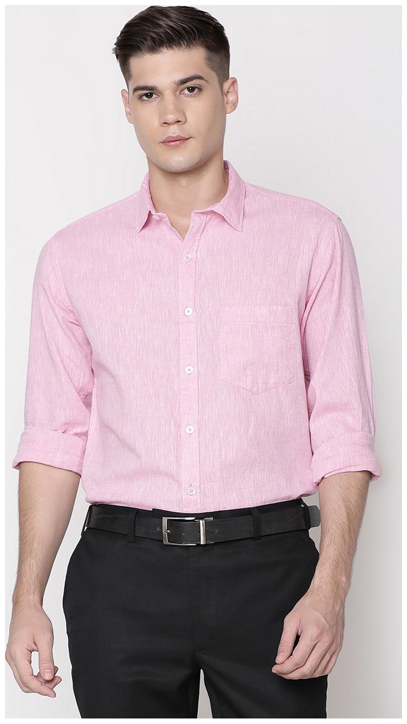 

Linen Club Men Regular fit Formal Shirt - Pink