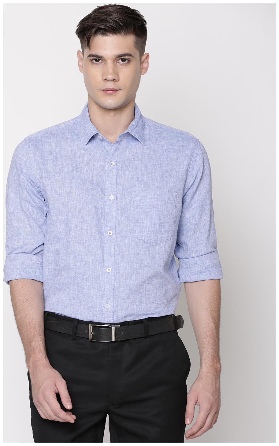 

Linen Club Men Regular fit Formal Shirt - Blue