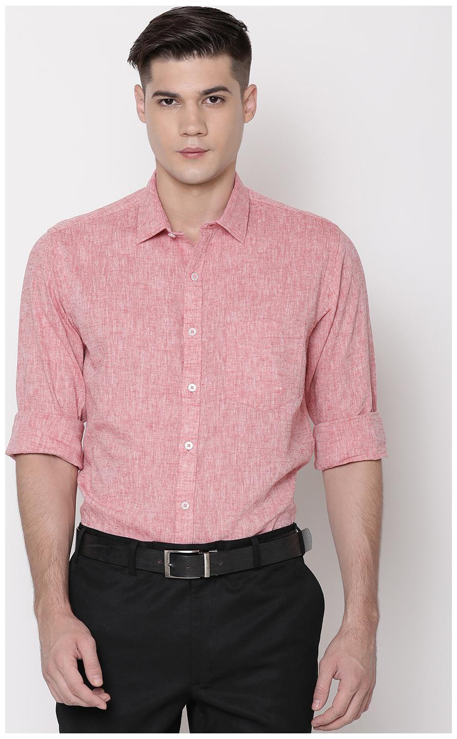 

Linen Club Men Regular fit Formal Shirt - Pink