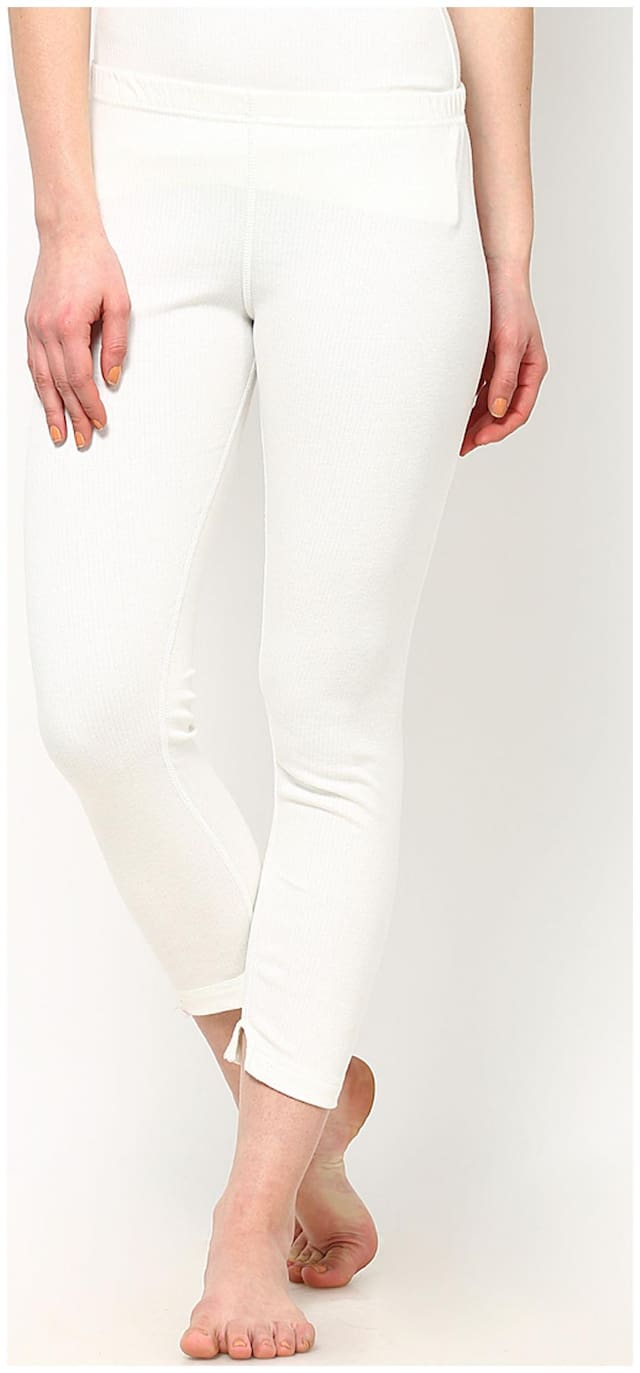 Oswal Ladies White Thermal Lower