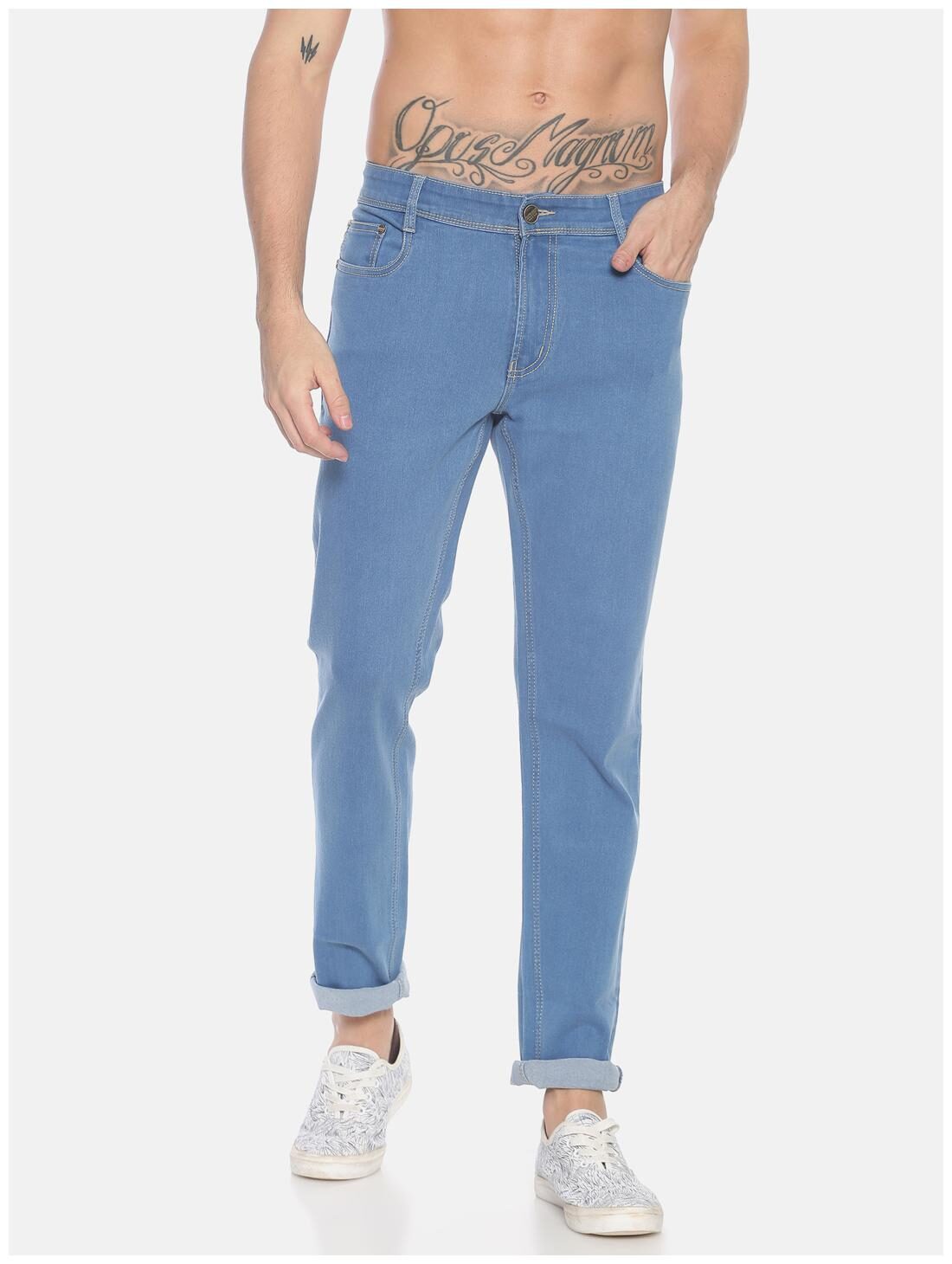 

OWEN HART Men Blue Straight Fit Jeans