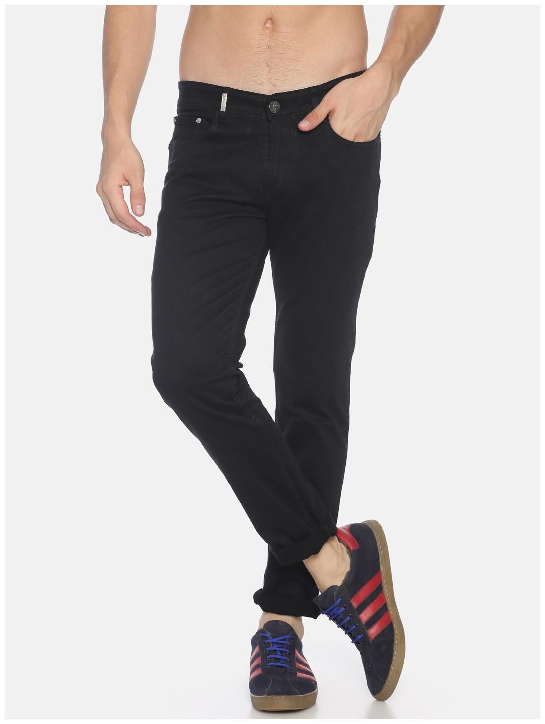 

OWEN HART Men Black Slim Fit Jeans