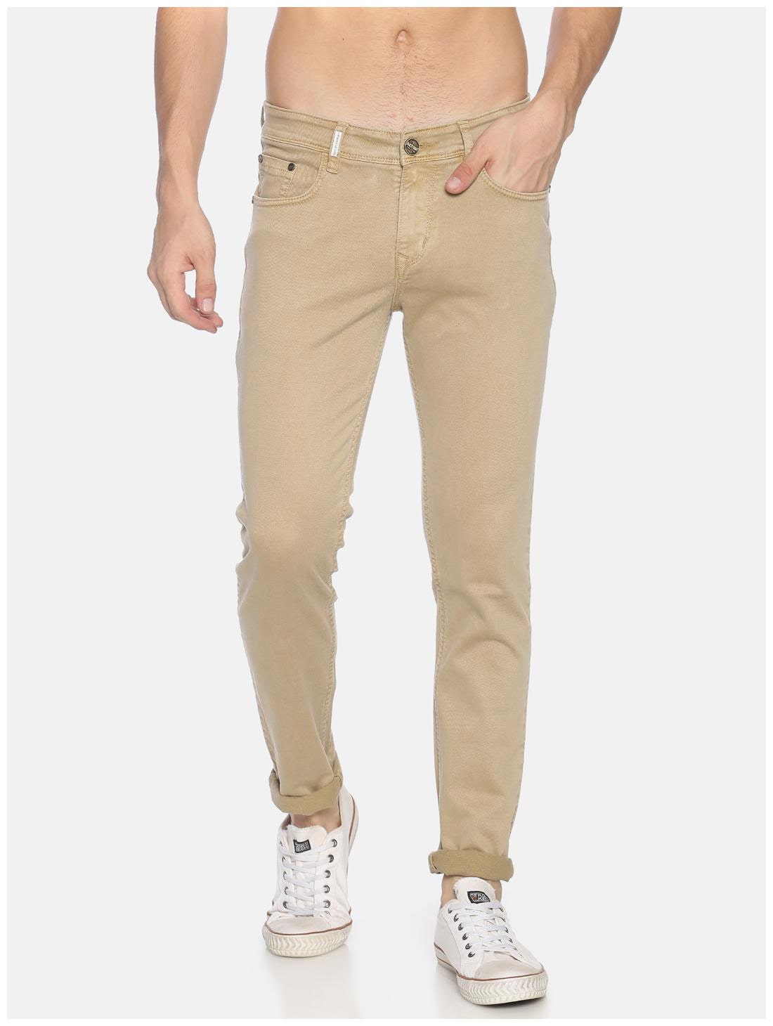 

OWEN HART Men Beige Slim Fit Jeans