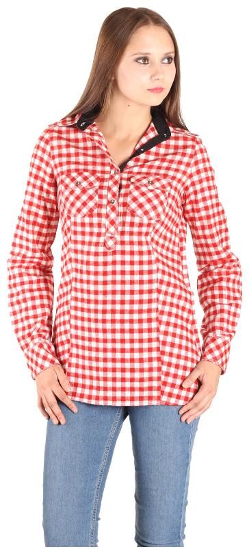 

Owncraft Women Red Checked Regular Fit Shirt