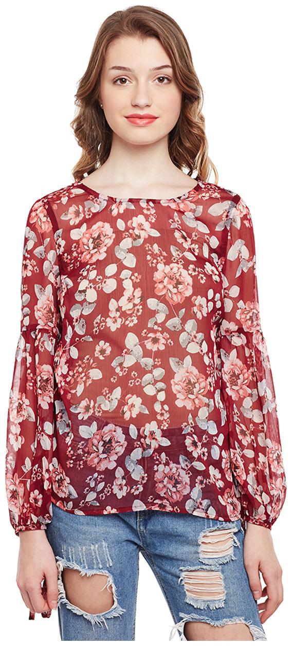 

Oxolloxo Women Floral A-line top - Red