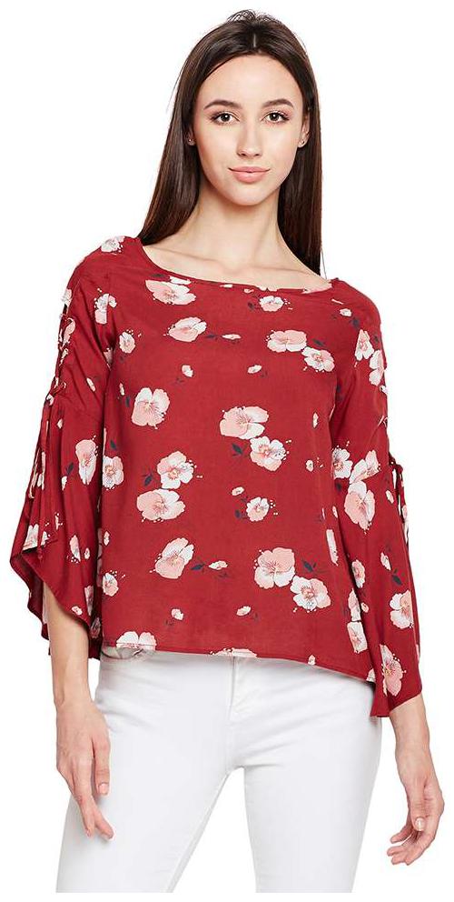 

Oxolloxo Women Solid A-line top - Red