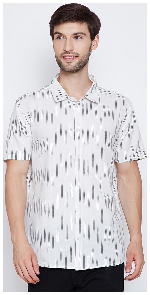 

OXOLLOXO Men White Printed Regular Fit Casual Shirt