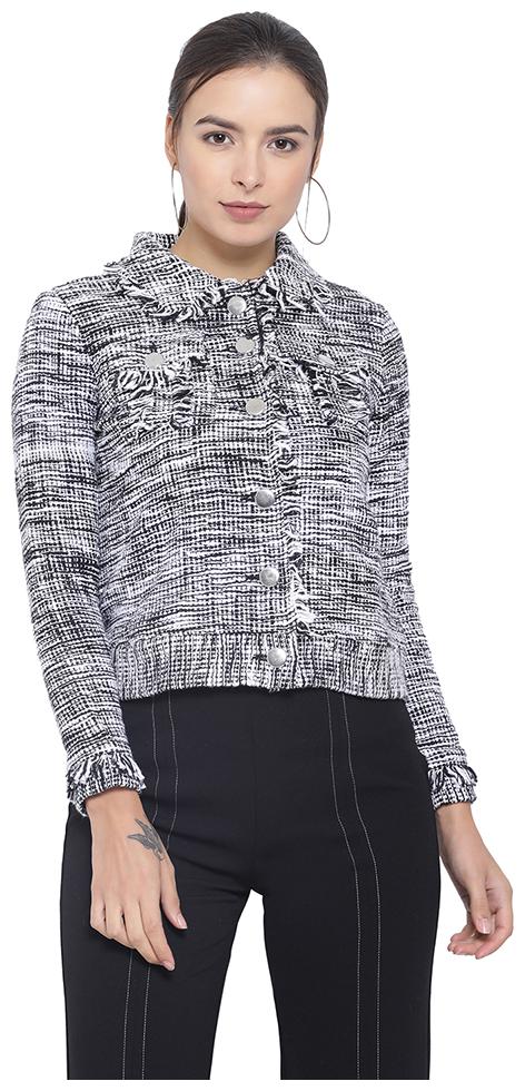 

Oxolloxo Women Solid Bomber Jacket - White