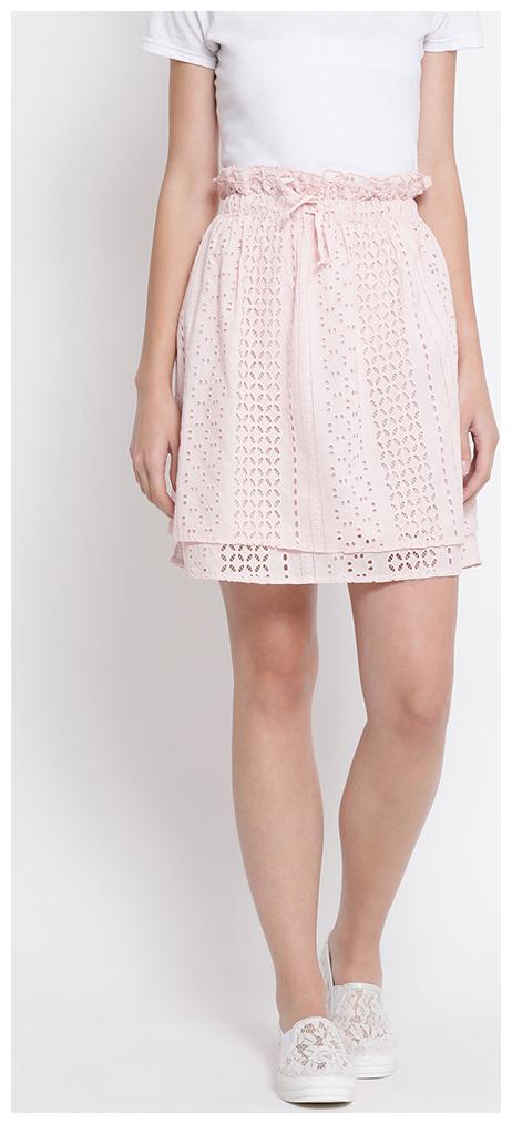 

OXOLLOXO Printed A-line skirt Mini Skirt - Pink