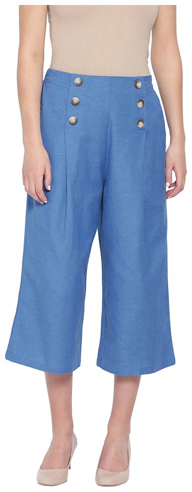 

Oxolloxo Women Blue Regular fit Cullotes