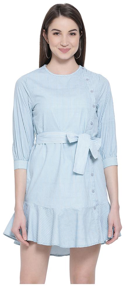 

Oxolloxo Blue Striped A-line dress