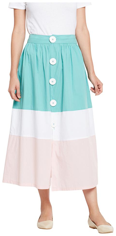 

OXOLLOXO Solid A-line skirt Maxi Skirt - Multi