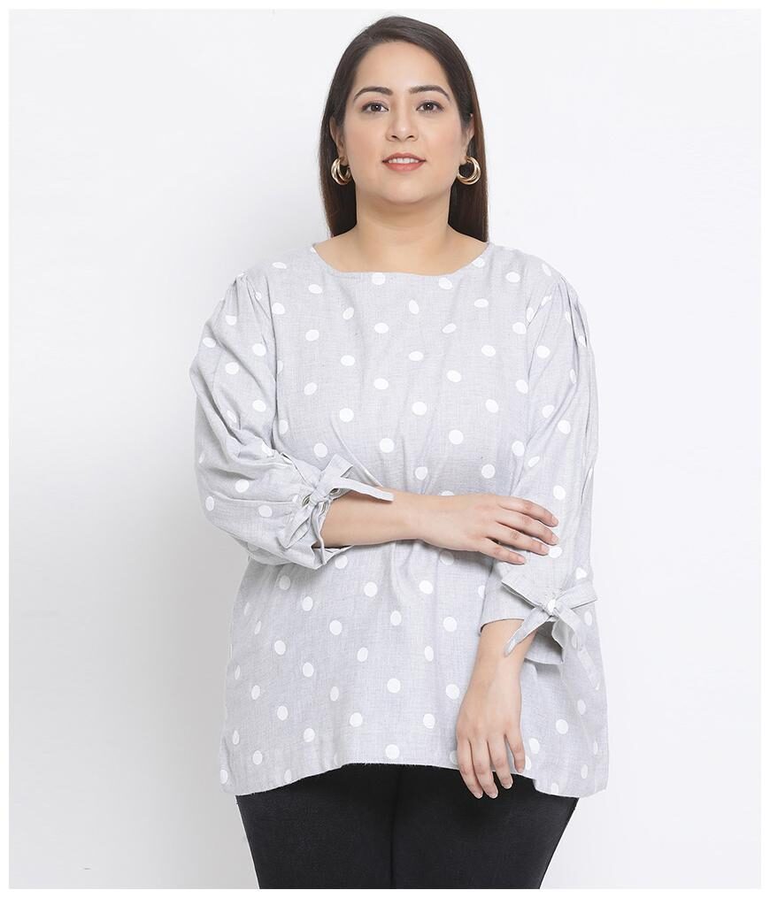 

Oxolloxo Women Polka dots Regular top - Grey