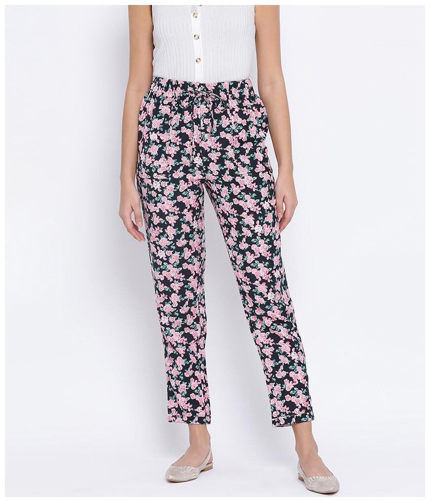 

Oxolloxo Cotton Floral Multi Pant For Women
