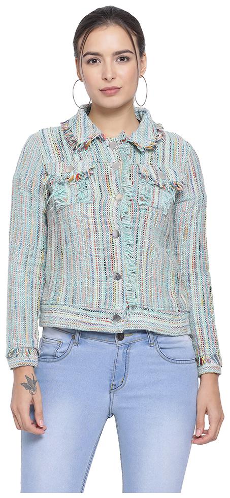 

Oxolloxo Women Solid Bomber Jacket - Multi