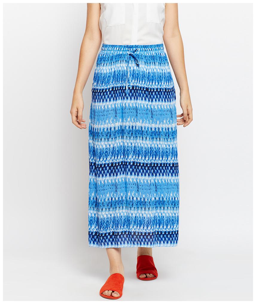 

OXOLLOXO Printed A-line skirt Maxi Skirt - Blue