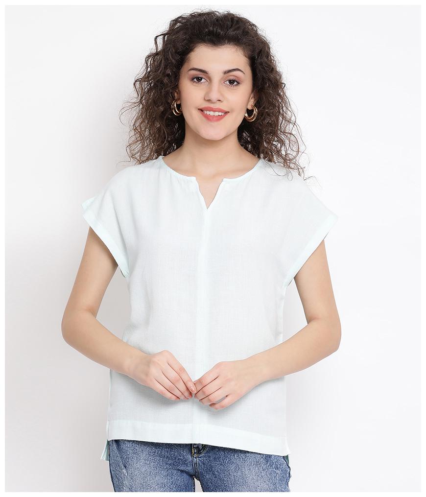 

Oxolloxo Cotton White Solid A Line For Women