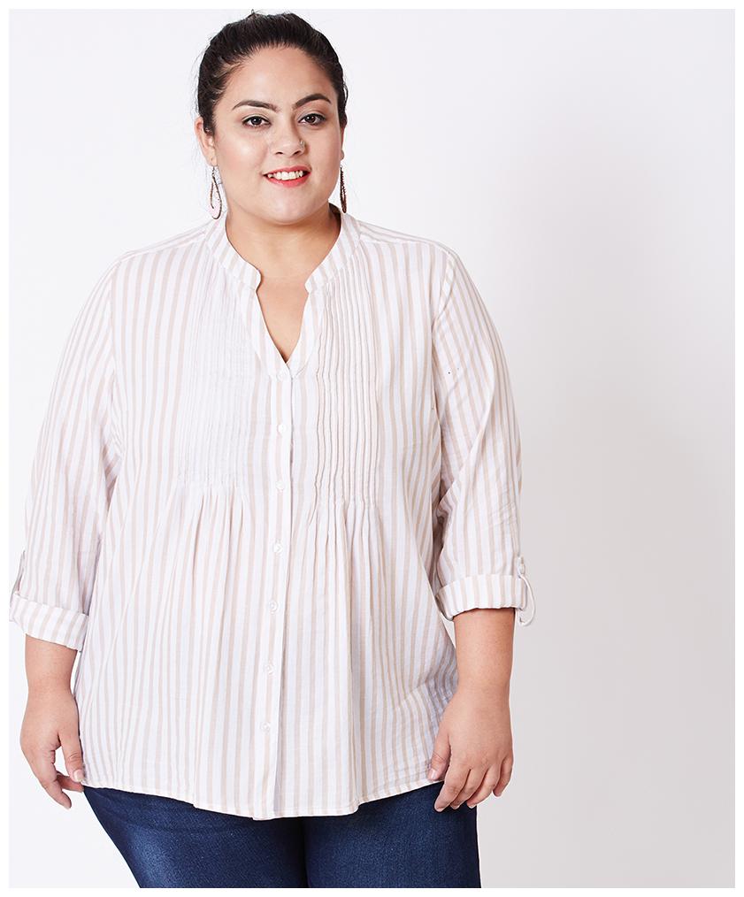

OXOLLOXO Women White Printed Regular Fit Shirt