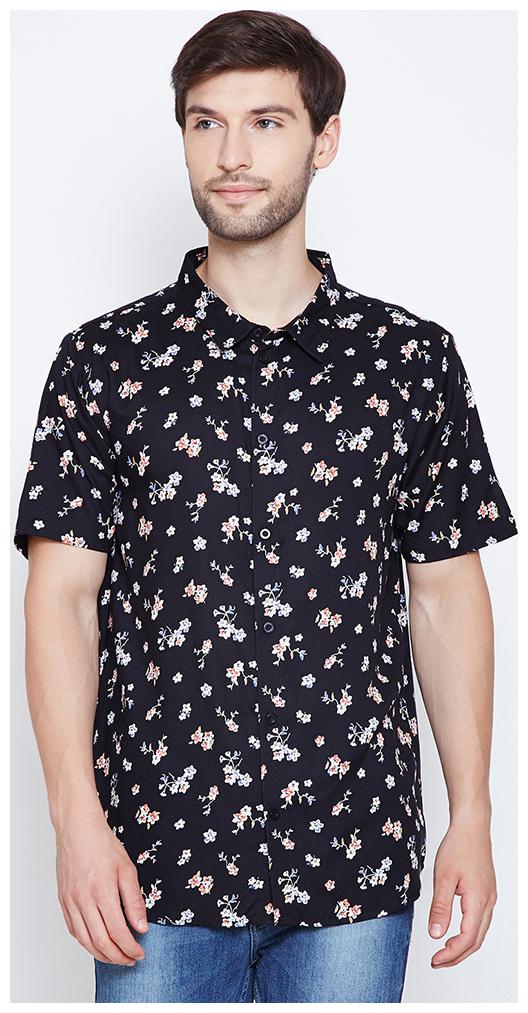 

OXOLLOXO Men Black Printed Regular Fit Casual Shirt