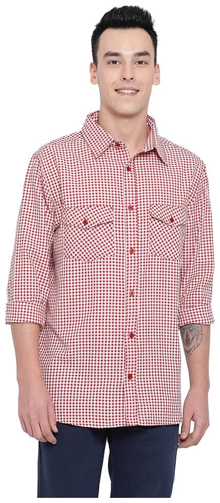 

Oxolloxo Men Red Polka Dots Regular Fit Casual Shirt