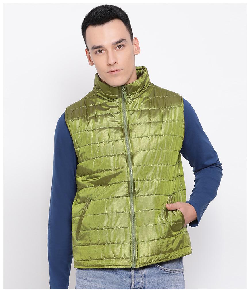 

Oxolloxo Men Polyester Green Bomber Jacket