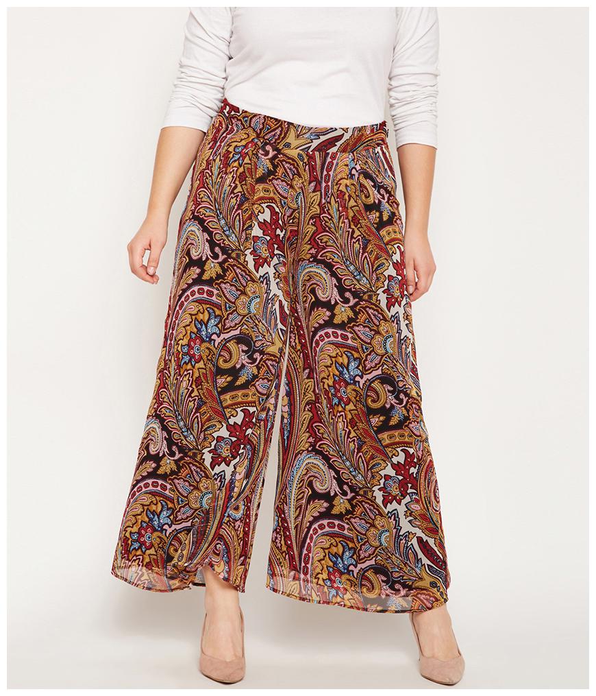 

OXOLLOXO Oxolloxo Paisley Fashion Rainbow Plus Palazzo - Multi