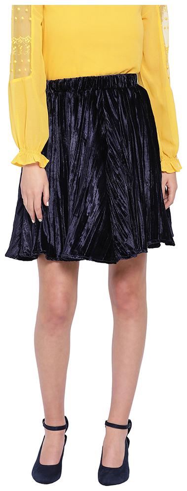 

Oxolloxo Solid A-line skirt Midi Skirt - Blue