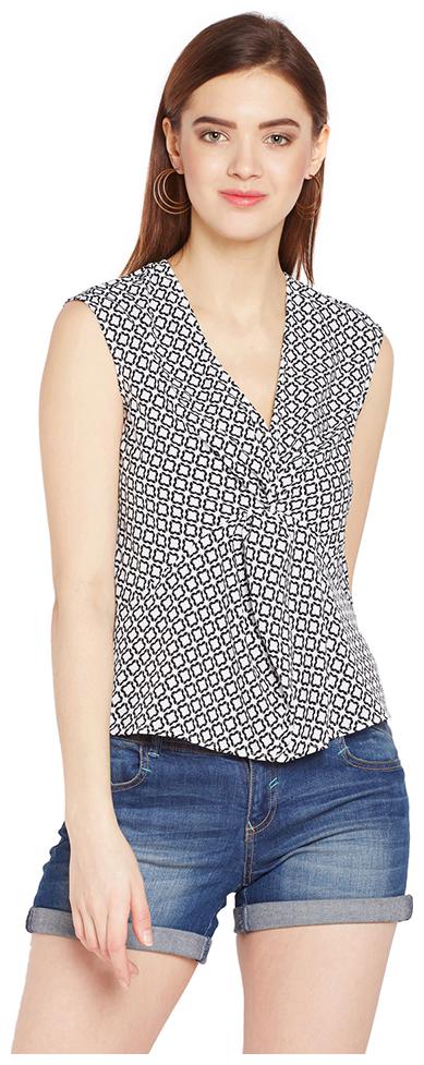 

OXOLLOXO Women Printed A-line top - Black