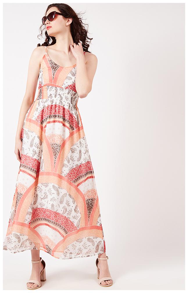 

OXOLLOXO Multi Printed A-line dress