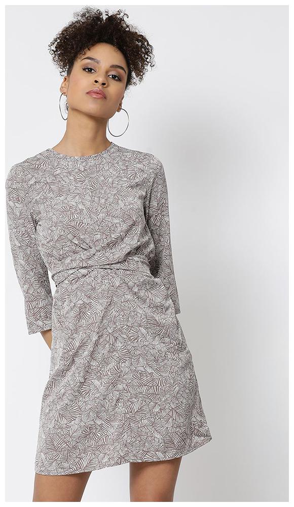 

OXOLLOXO Grey Solid A-line dress
