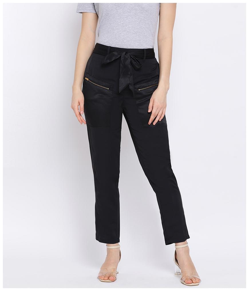 

Oxolloxo Polyester Solid Black Regular For Women