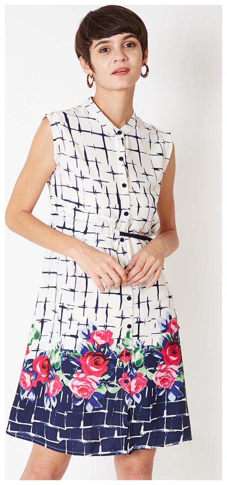 

OXOLLOXO White Printed A-line dress