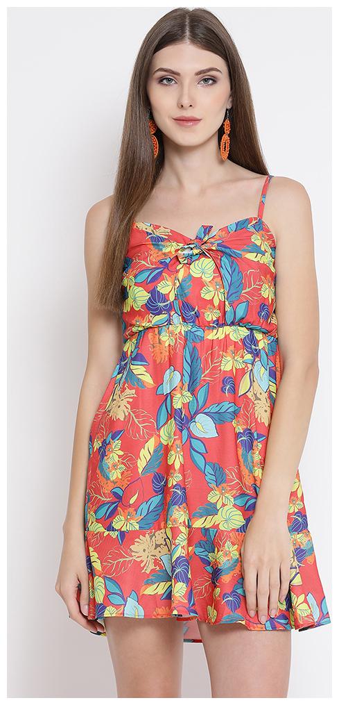 

OXOLLOXO Red Printed A-line dress