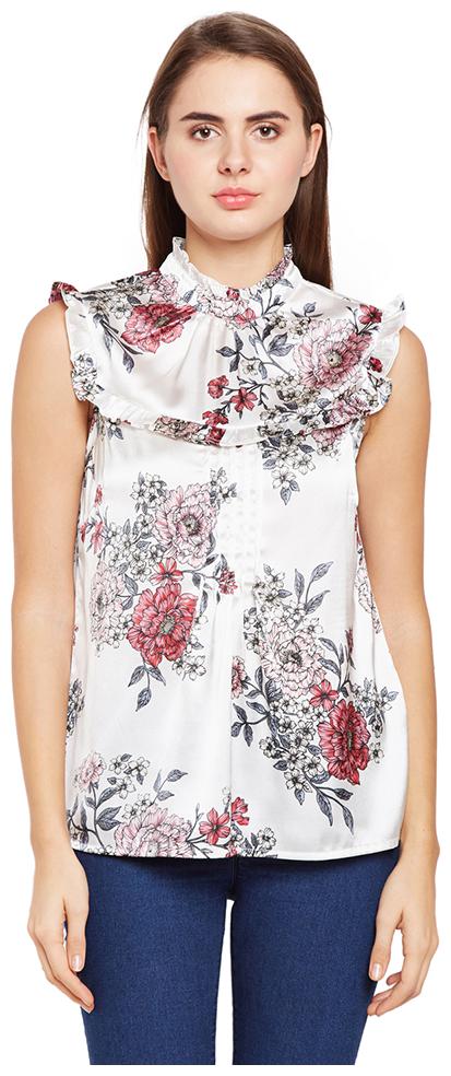 

OXOLLOXO Women Printed A-line top - White