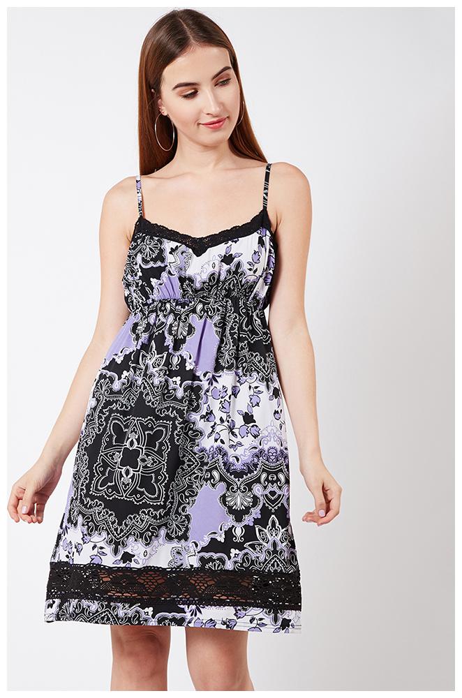

OXOLLOXO Multi Printed A-line dress