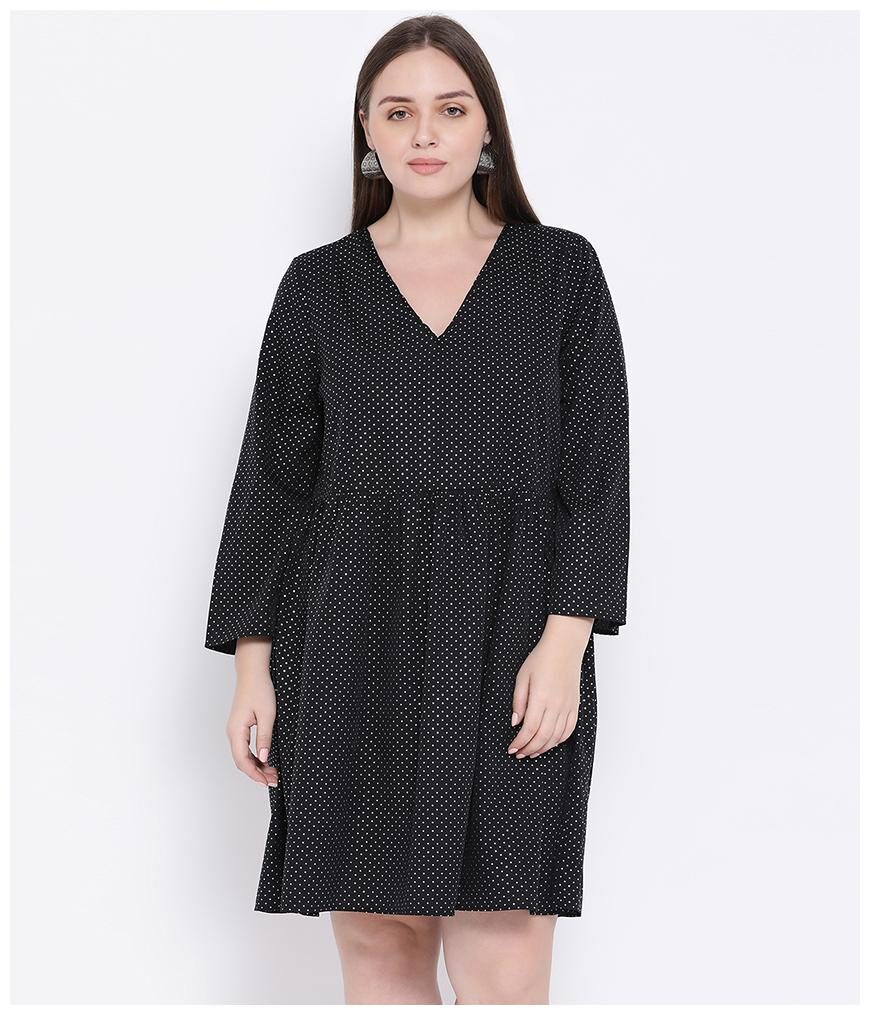 

Oxolloxo Black Solid A-line dress
