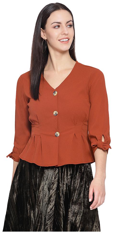

Oxolloxo Women Solid A-line top - Red
