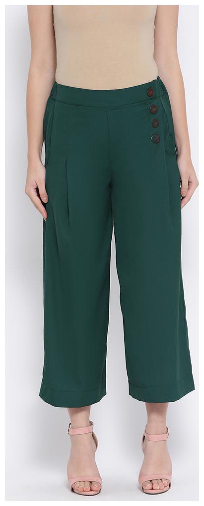 

OXOLLOXO Women Green Regular fit Cullotes