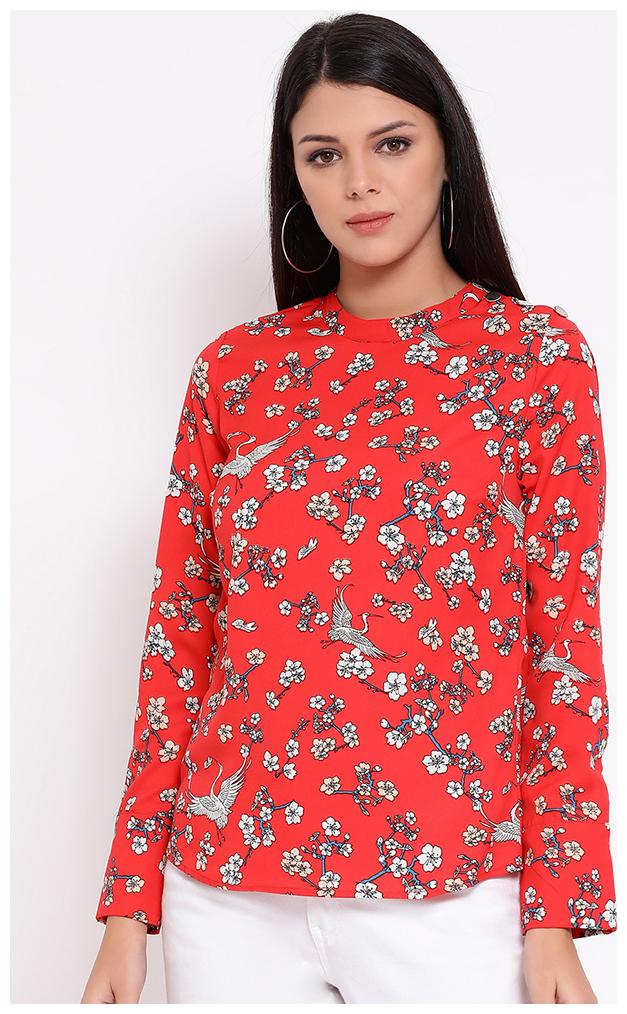 

OXOLLOXO Women Floral A-line top - Red