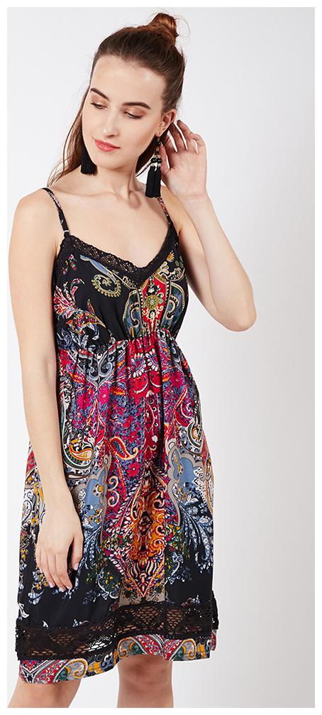 

OXOLLOXO Multi Printed A-line dress