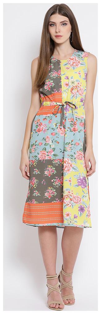 

OXOLLOXO Multi Printed A-line dress