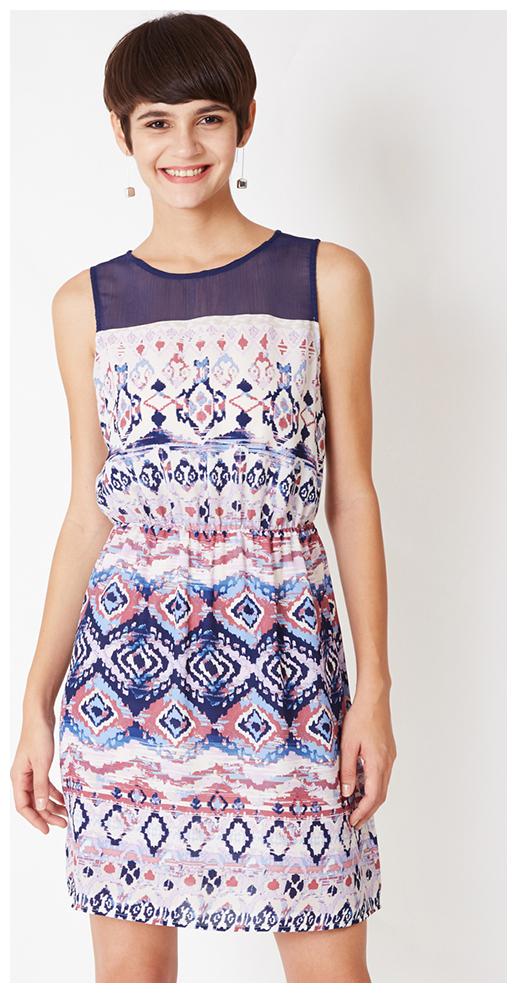 

OXOLLOXO Multi Printed A-line dress