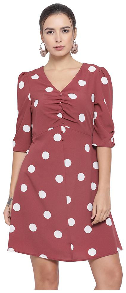 

Oxolloxo Red Polka dots A-line dress