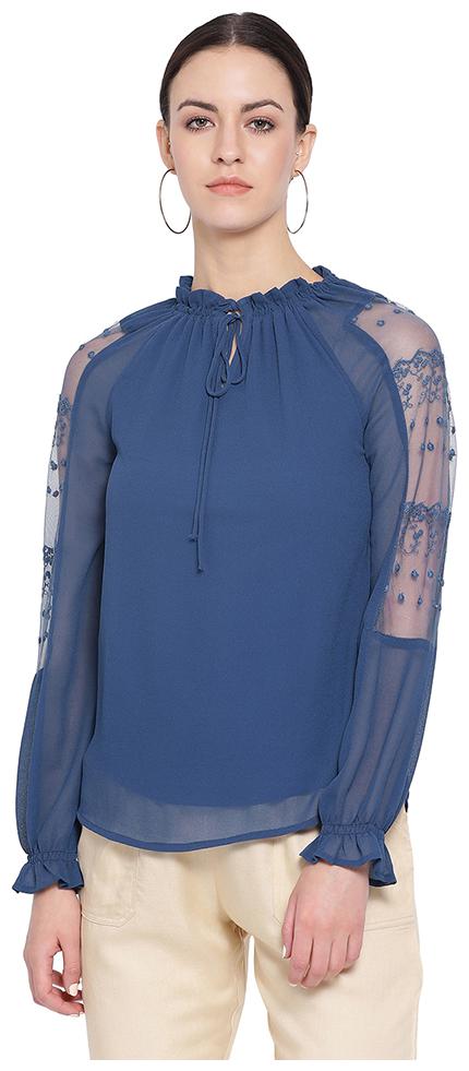 

Oxolloxo Women Solid A-line top - Blue